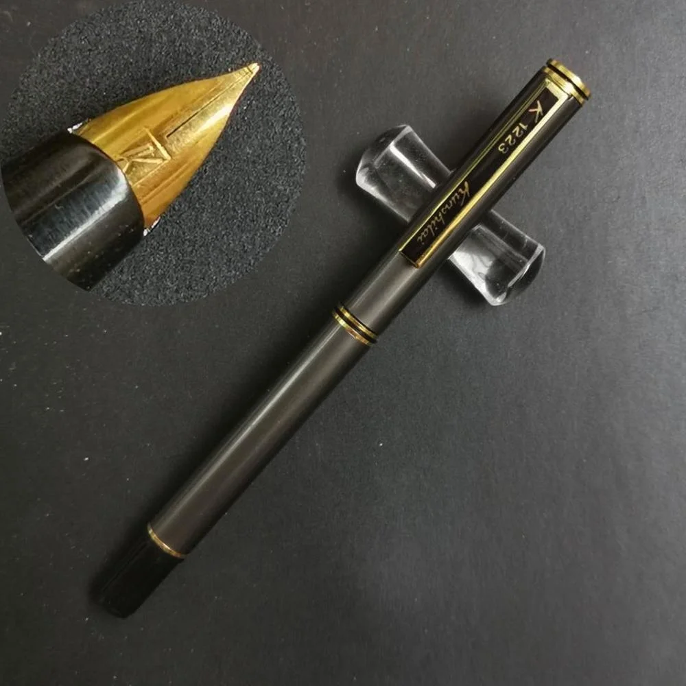 Fountain Pen Gray Ink Pen Fine Nib Aerometric Filler Golden Clip Stationery Office school supplies Writing Gift
Fountain Pen Gray Ink Pen Fine Nib Aerometric Filler Golden Clip Stationery Office school supplies Writing Gift