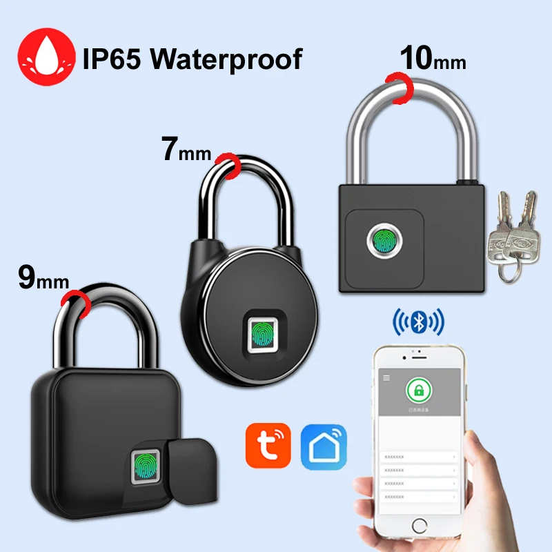 Tuya Smart Home Fingerprint Lock Bluetooth Fingerprint Padlock Door Lock IP65 Waterproof Keyless USB Rechargeable House Locks
Tuya Smart Home Fingerprint Lock Bluetooth Fingerprint Padlock Door Lock IP65 Waterproof Keyless USB Rechargeable House Locks