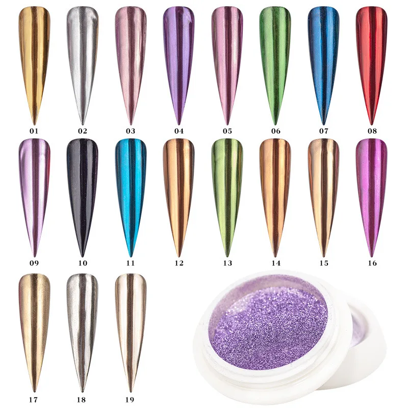 Nails 19-Color DIY Mirror Manicure Mirror Effect Powder NEW-Chrome NAIL powder PIGMENT color Mirrored Chrome
Nails 19-Color DIY Mirror Manicure Mirror Effect Powder NEW-Chrome NAIL powder PIGMENT color Mirrored Chrome