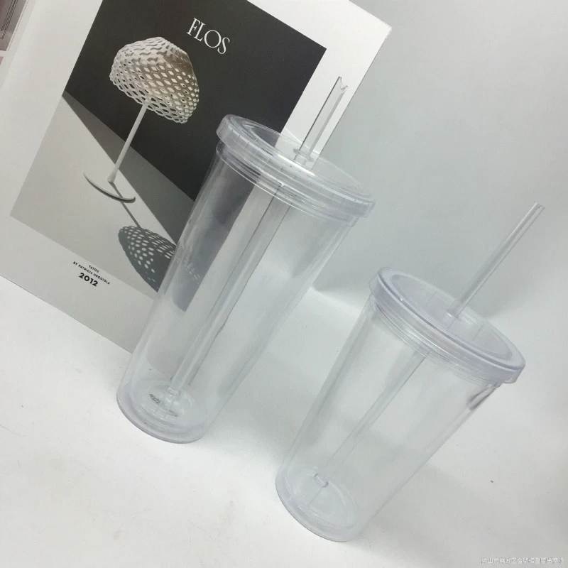 Creative Straw Cup Transparent Double Layer Plastic Straw Cup Outdoor Portable Drinking Cup Free BPA Summer Cold Drink Water Cup
Creative Straw Cup Transparent Double Layer Plastic Straw Cup Outdoor Portable Drinking Cup Free BPA Summer Cold Drink Water Cup