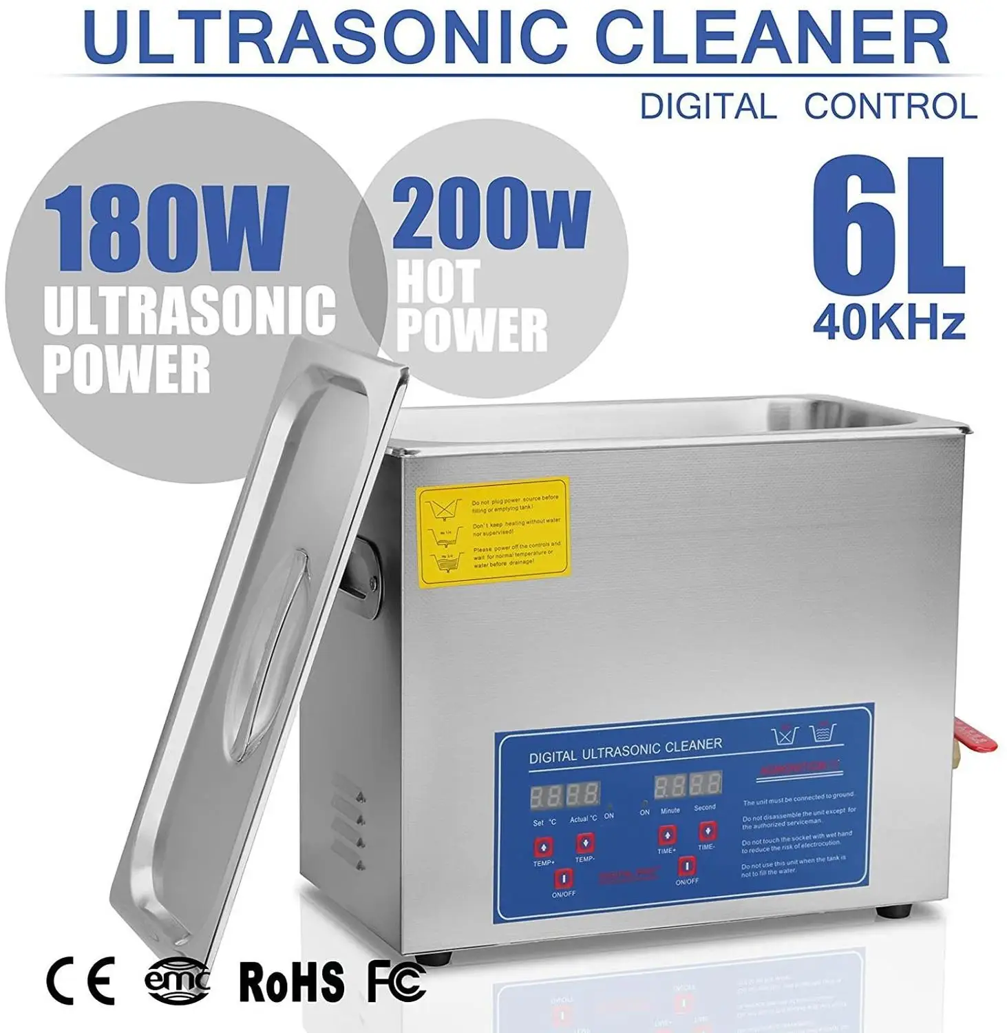 6 L 220V/60Hz ULTRASONIC CLEANER Durable stainless steel DIGITAL DRAINAGE SYSTEM MODERATE COST 6L
6 L 220V/60Hz ULTRASONIC CLEANER Durable stainless steel DIGITAL DRAINAGE SYSTEM MODERATE COST 6L