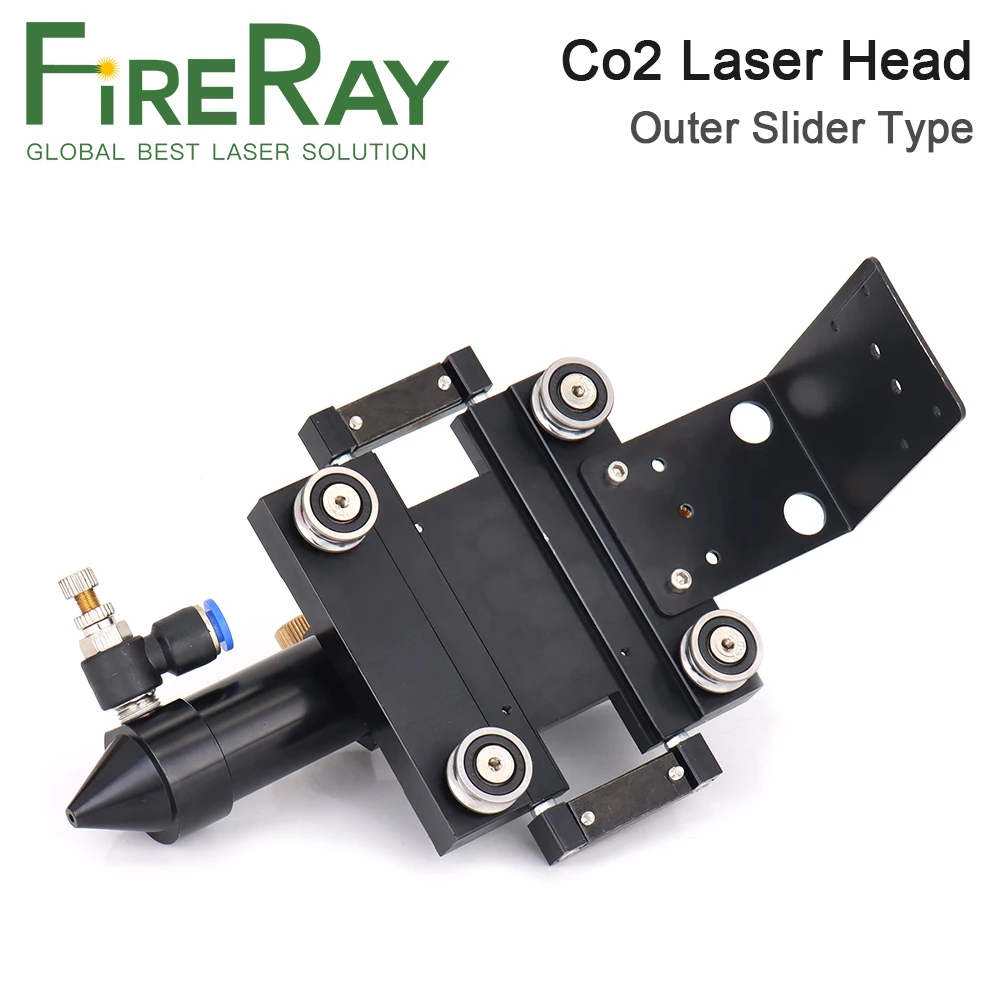 Fireray CO2 Laser Head for Dia.20mm FL 50.8/63.5mm Lens D25mm Mirror Outer Slider Type with Air Nozzle
Fireray CO2 Laser Head for Dia.20mm FL 50.8/63.5mm Lens D25mm Mirror Outer Slider Type with Air Nozzle