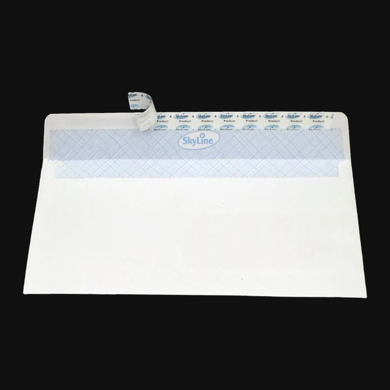 50pcs Security Envelopes with Window Confidential Seal Skyline Envelope for Postcard Letter 1XCB