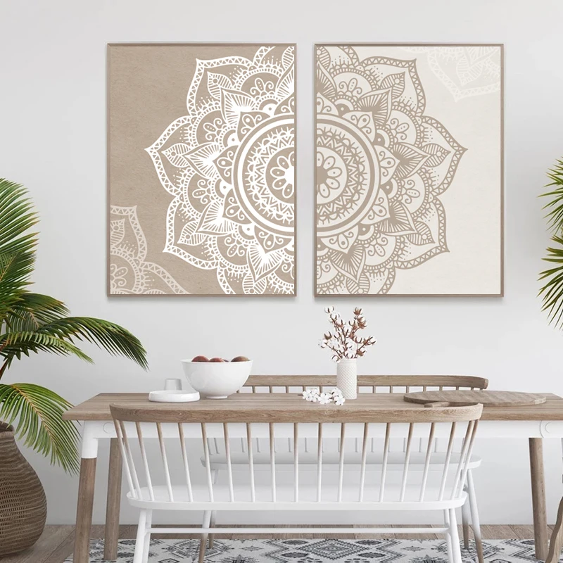 Mandala Floral Beige Neutral Colors Boho Wall Art Print Canvas Painting Poster Picture Zen Yoga Living Room Home Interior Decor 
Mandala Floral Beige Neutral Colors Boho Wall Art Print Canvas Painting Poster Picture Zen Yoga Living Room Home Interior Decor