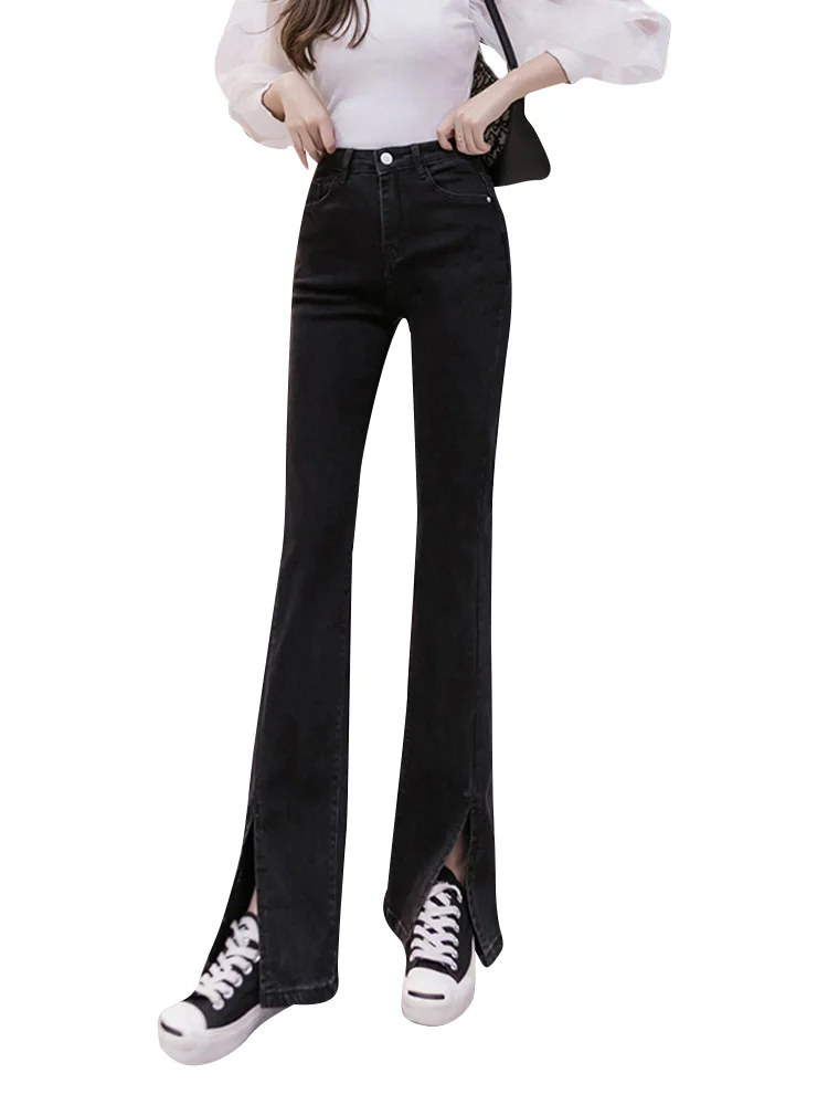 Spring and Summer Korean New Fashion High Waist Slimming Split Flared Pants Elegant Draping Mop Jeans for Women
Spring and Summer Korean New Fashion High Waist Slimming Split Flared Pants Elegant Draping Mop Jeans for Women