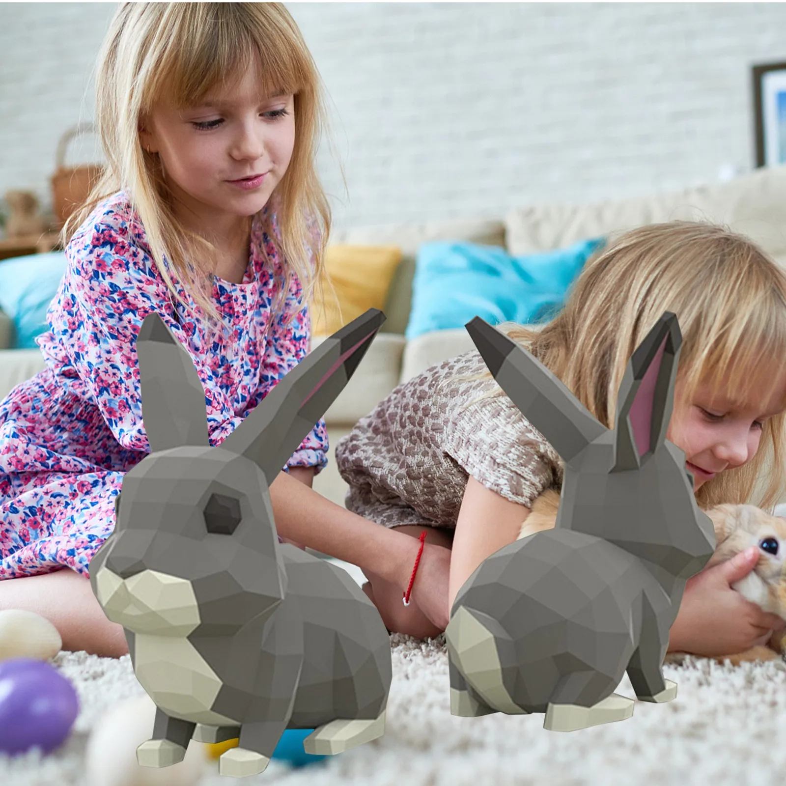 Animal Rabbit Geometry Origami 3D Paper Model Creative Decoration DIY Hand Origami Children's Room Polygon Decoration Papercraft
Animal Rabbit Geometry Origami 3D Paper Model Creative Decoration DIY Hand Origami Children's Room Polygon Decoration Papercraft