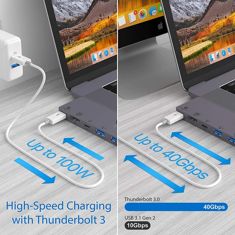 USB C Hub Adapter - 8-in-1 USB-C Hub for MacBook Pro 4K HDMI Port 3 USB 3.0 Ports SD Micro SD Card Readers USB-C-Hub
USB C Hub Adapter - 8-in-1 USB-C Hub for MacBook Pro 4K HDMI Port 3 USB 3.0 Ports SD Micro SD Card Readers USB-C-Hub