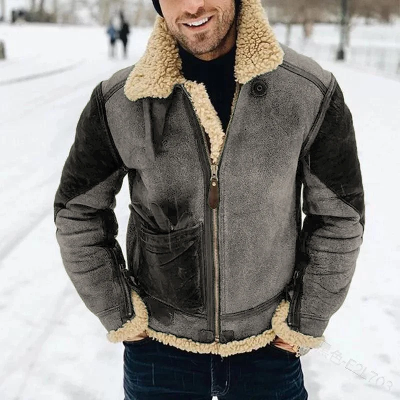 2021 Fashion Turn-down Collar Zip-up Jackets Casual Long Sleeve Overcoats Mens Streetwear Retro Winter Warm Woolen Coats For Men
2021 Fashion Turn-down Collar Zip-up Jackets Casual Long Sleeve Overcoats Mens Streetwear Retro Winter Warm Woolen Coats For Men