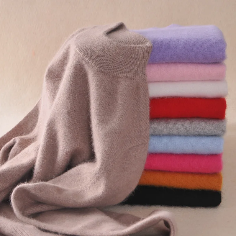 Half Turtleneck Cashmere Sweater Women soft Warm Solid Color Pullover tops pull femme jersey jumper Knitted Sweaters
Half Turtleneck Cashmere Sweater Women soft Warm Solid Color Pullover tops pull femme jersey jumper Knitted Sweaters