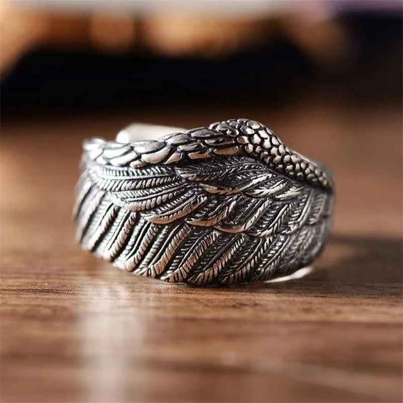 Vintage Creative Design Silver Color Wings Ring For Men Adjustable Open Rings Fine Jewelry Accessories Gifts
Vintage Creative Design Silver Color Wings Ring For Men Adjustable Open Rings Fine Jewelry Accessories Gifts