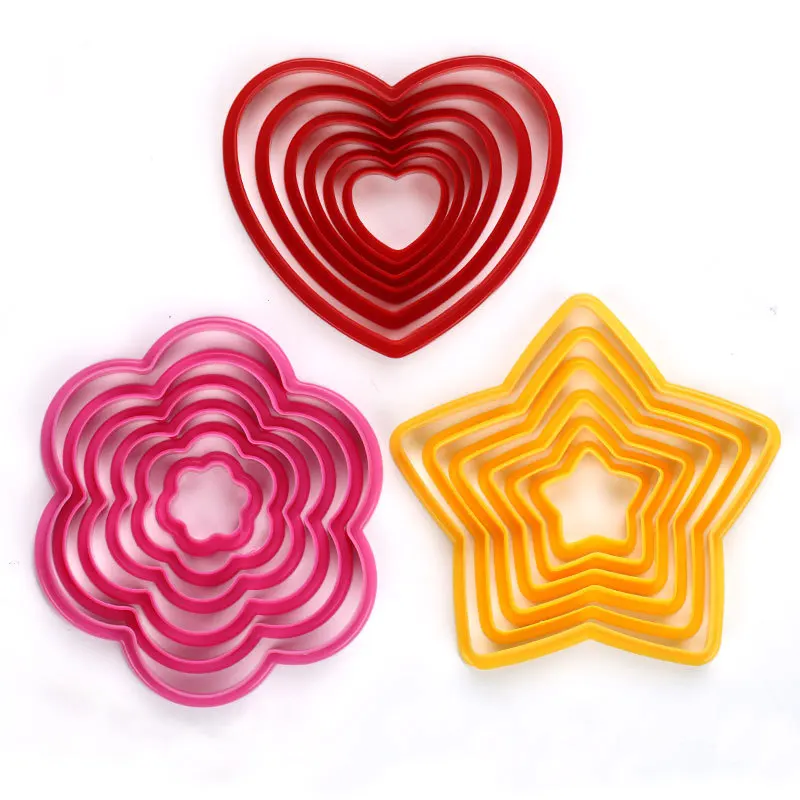 6Pcs Heart Cookie Biscuit Fondant Cake Cutter Decor Tools Mold Sugar Crafts Set Plastic Cookie Cutter AD1090
6Pcs Heart Cookie Biscuit Fondant Cake Cutter Decor Tools Mold Sugar Crafts Set Plastic Cookie Cutter AD1090