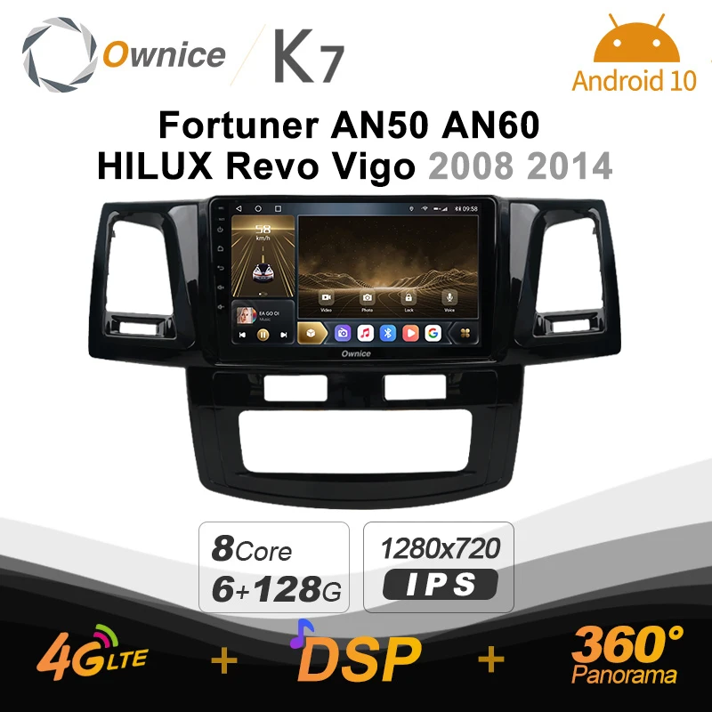Автомобильное радио K7 Ownice, 6G + 128G, Android 10,0, для Toyota Fortuner AN50, 2008, 2014, мультимедиа, аудио, 4G, LTE, GPS, Navi 360, BT 5,0, Carplay
Автомобильное радио K7 Ownice, 6G + 128G, Android 10,0, для Toyota Fortuner AN50, 2008, 2014, мультимедиа, аудио, 4G, LTE, GPS, Navi 360, BT 5,0, Carplay