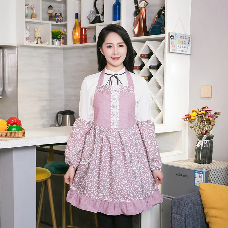 Korean fashion double-layer waterproof and oil-proof apron kitchen cooking waist cute princess smock home
Korean fashion double-layer waterproof and oil-proof apron kitchen cooking waist cute princess smock home