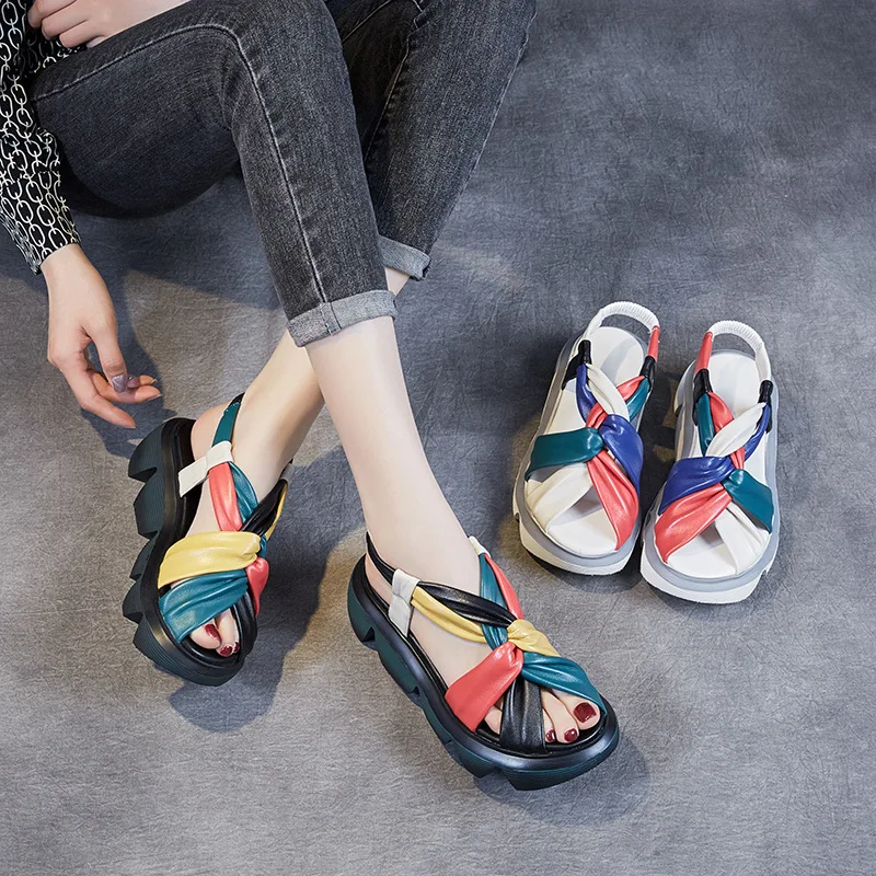 LAASIMI Women's Platform Sandals for Summer Ladies Genuine Leather Wedges Roman Gladiator Shoes Woman Wild Retro Beach Footwear
LAASIMI Women's Platform Sandals for Summer Ladies Genuine Leather Wedges Roman Gladiator Shoes Woman Wild Retro Beach Footwear