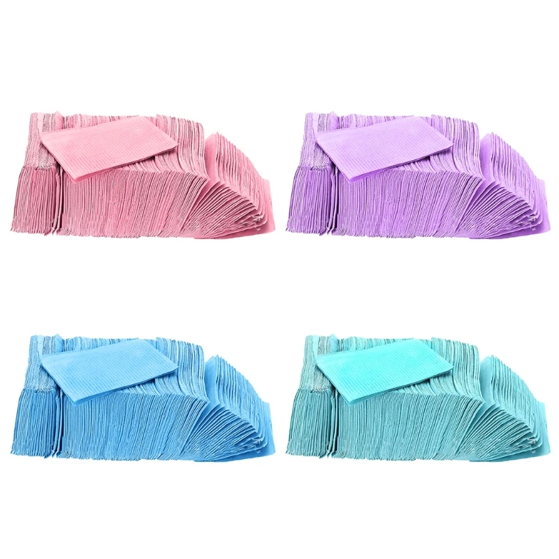 

125Pcs(A pack) 3 Ply Disposable Tattoo Tablecloth Hygiene Dental Bibs Napkins Absorbent Pad for Nail Art Manicure Table Mat