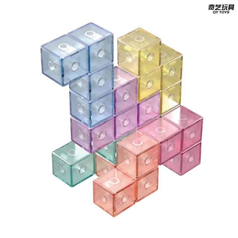 

Qiyi Magnetic Blocks Speed Puzzle Cube 3D Safe DIY 3x3x3 Mofangge Brain Test Educational Learning Toys For Kid Block Magico Cubo