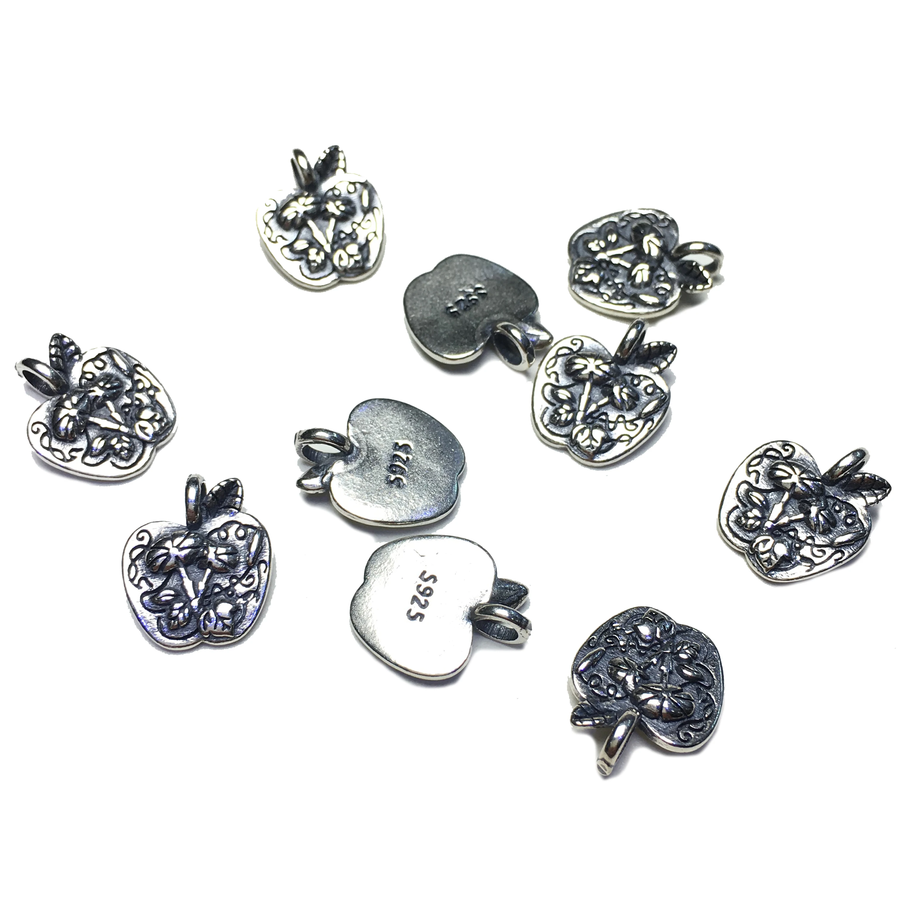 12x12mm 10pcs 925 Sterling Silver Apples Charm DIY Finding, Fashion Silver Spacer Beads for Accessories Jewelry Design & Making
12x12mm 10pcs 925 Sterling Silver Apples Charm DIY Finding, Fashion Silver Spacer Beads for Accessories Jewelry Design & Making