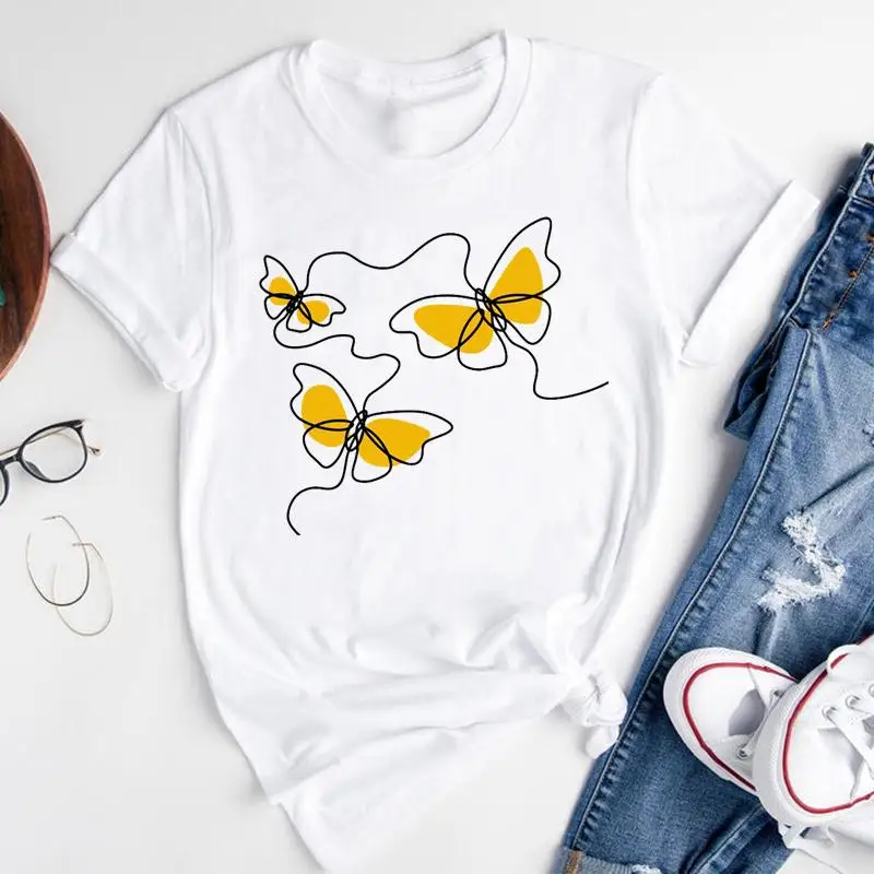 Women Graphic Butterfly Trend 2022 New Cute Fashion Print Short Sleeve Summer Female Clothes Tops Tees Tshirt T-shirt
Women Graphic Butterfly Trend 2022 New Cute Fashion Print Short Sleeve Summer Female Clothes Tops Tees Tshirt T-shirt