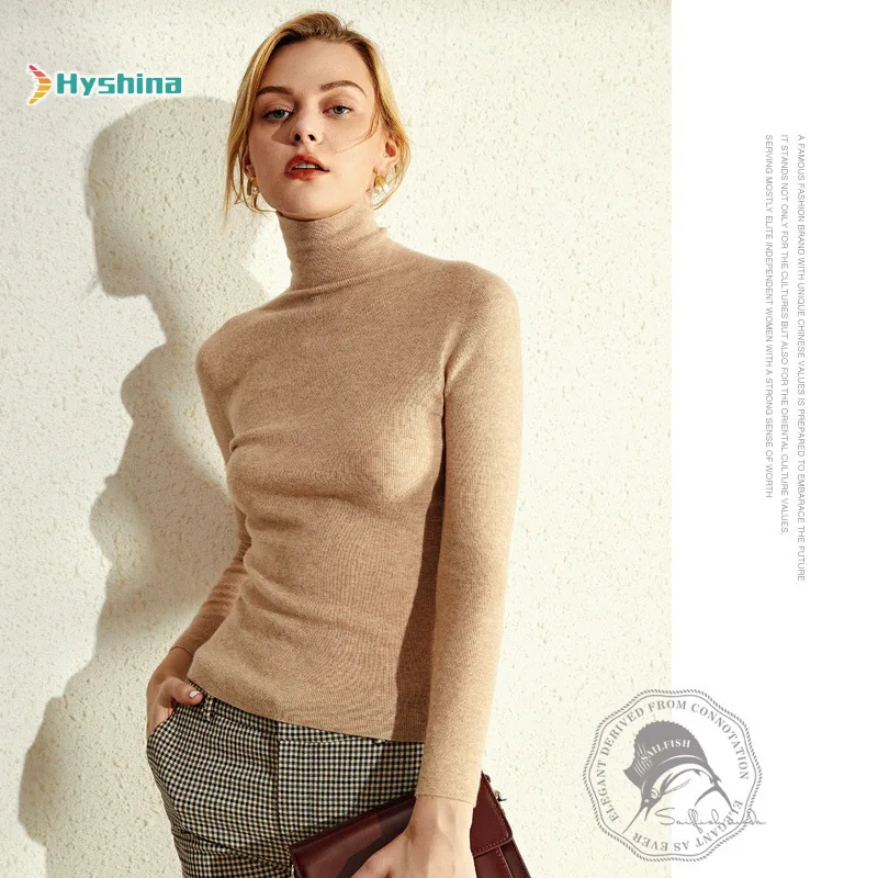 100% Wool Women's Seamless Sweater One Solid Color High Neck Sweater Winter Basic Style Sweater
100% Wool Women's Seamless Sweater One Solid Color High Neck Sweater Winter Basic Style Sweater