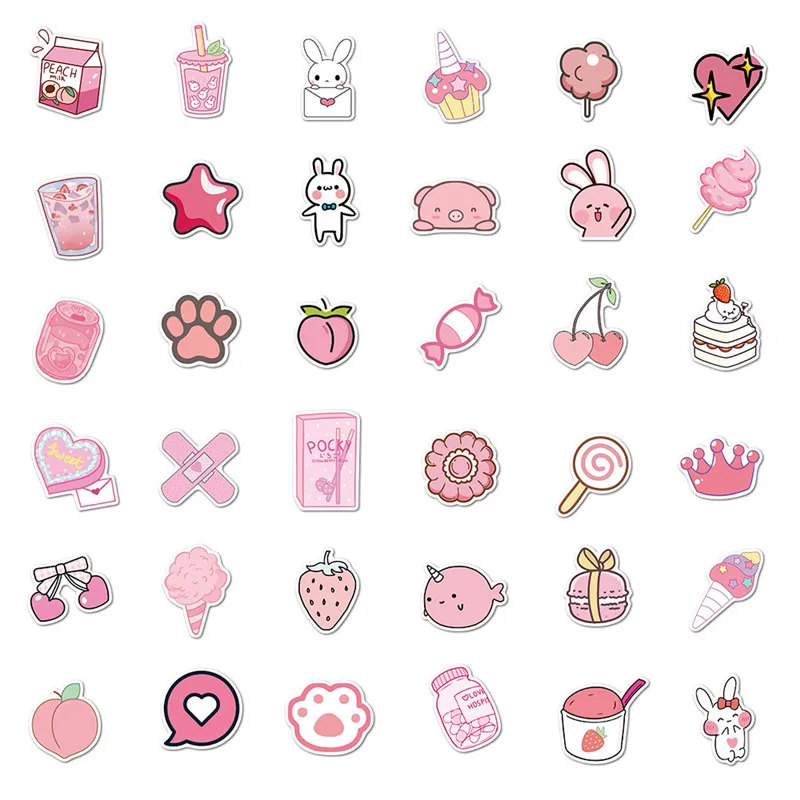 50pcs Cartoon Kawaii Pink Stickers For Girls Luggage Laptop Skateboard Bicycle Backpack Decal Toy Stickers For Children Gift
50pcs Cartoon Kawaii Pink Stickers For Girls Luggage Laptop Skateboard Bicycle Backpack Decal Toy Stickers For Children Gift