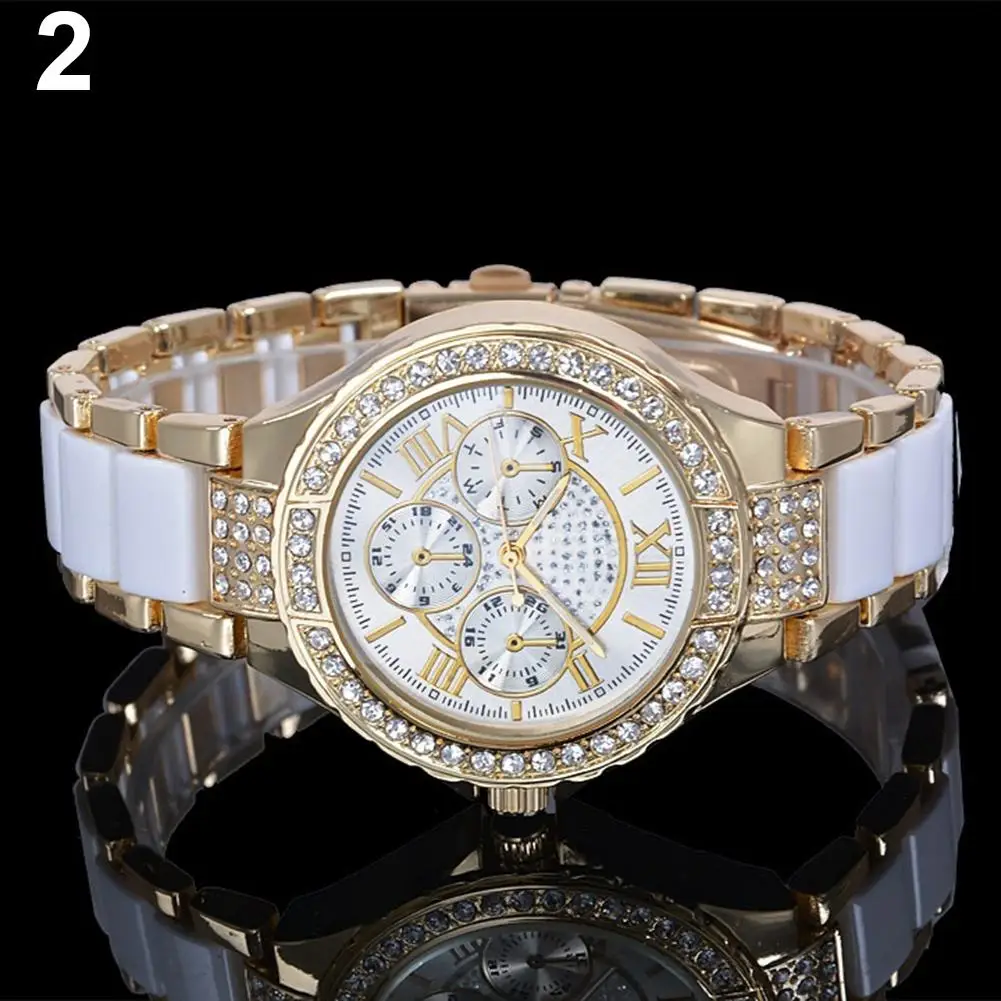 Women Men Shiny Rhinestones Dial Unisex Stainless Steel Band Roman numerals Clock Analog Quartz Wrist Watch
Women Men Shiny Rhinestones Dial Unisex Stainless Steel Band Roman numerals Clock Analog Quartz Wrist Watch