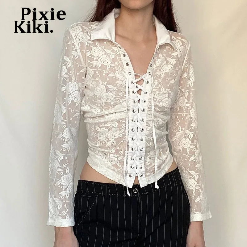 PixieKiki Y2k Aesthetic Floral Lace Tie Up Long Sleeve Top See Through White Blouses Shirts Vintage Aesthetic Clothes P77-CF15
PixieKiki Y2k Aesthetic Floral Lace Tie Up Long Sleeve Top See Through White Blouses Shirts Vintage Aesthetic Clothes P77-CF15