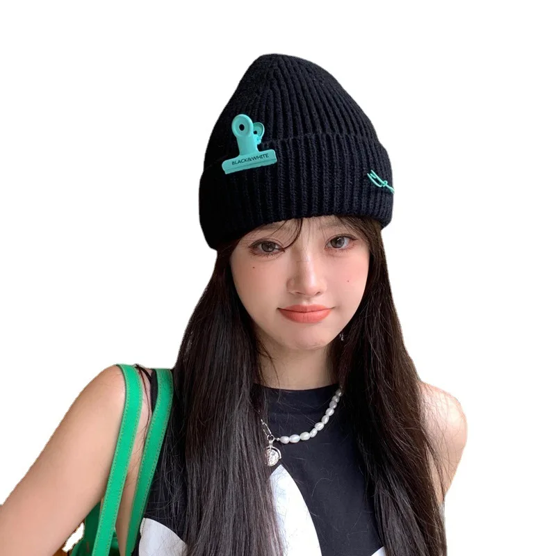 Clip Pin Hip-hop Woolen Cap Women Autumn and Winter All-match Student Warm Knitted Cold Hat
Clip Pin Hip-hop Woolen Cap Women Autumn and Winter All-match Student Warm Knitted Cold Hat
