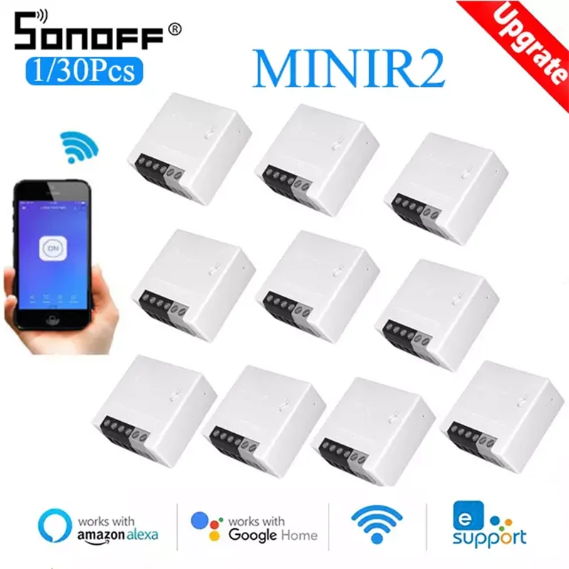 1/10PC SONOFF MINIR2 Wifi Mini R2 Smart Switch Timer Wireless Switches Smart Automation Work with Alexa Google Home EWelink 
1/10PC SONOFF MINIR2 Wifi Mini R2 Smart Switch Timer Wireless Switches Smart Automation Work with Alexa Google Home EWelink