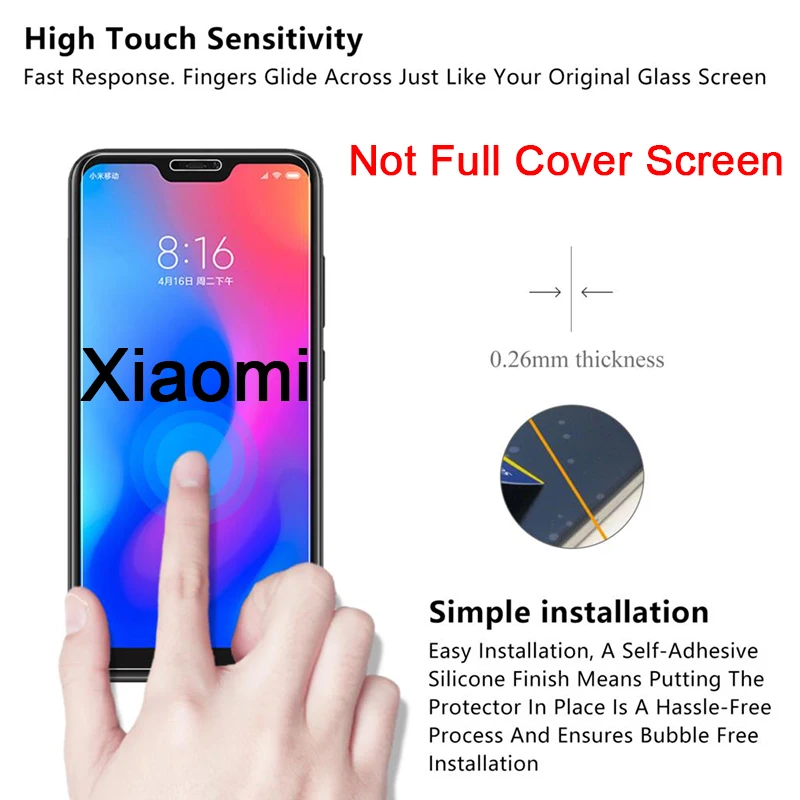 Tempered Glass for Mi 5 4S 4C 4i 3 2 Screen Protector Xiaomi A2 Lite A1 Toughed Protective on Pocophone F1 | Мобильные телефоны и