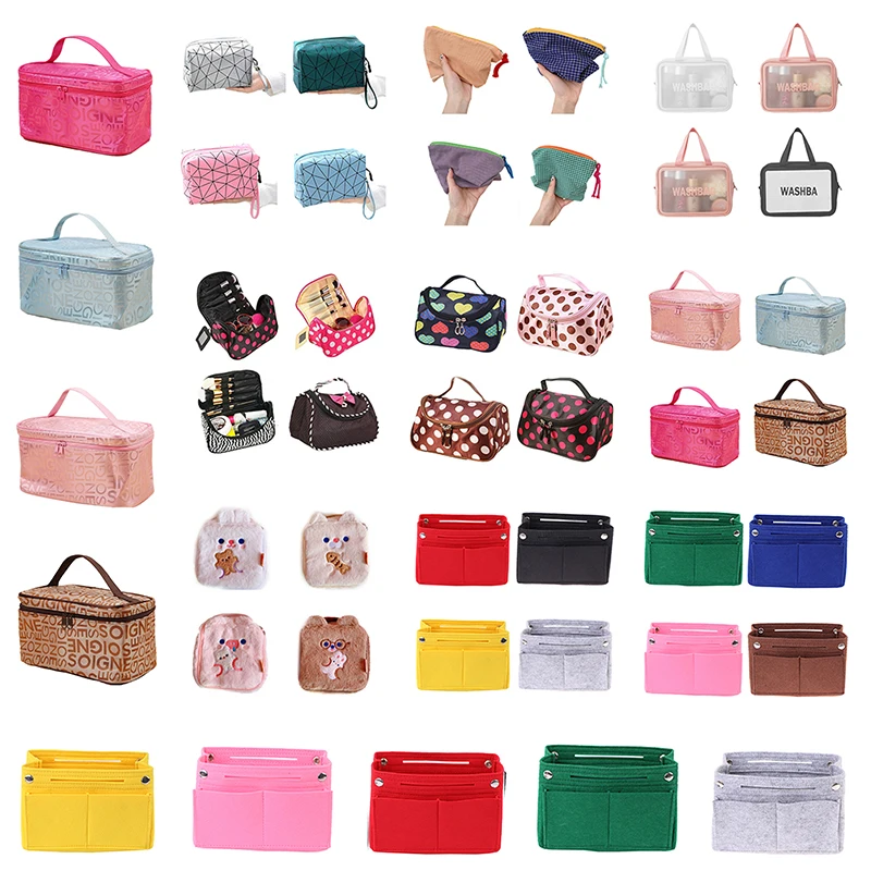 Popular Women's Makeup Organizer Felt Cloth Insert Bag Multi-functional Travel Cosmetic Bag Girl Storage Toiletry Liner Bags
Popular Women's Makeup Organizer Felt Cloth Insert Bag Multi-functional Travel Cosmetic Bag Girl Storage Toiletry Liner Bags