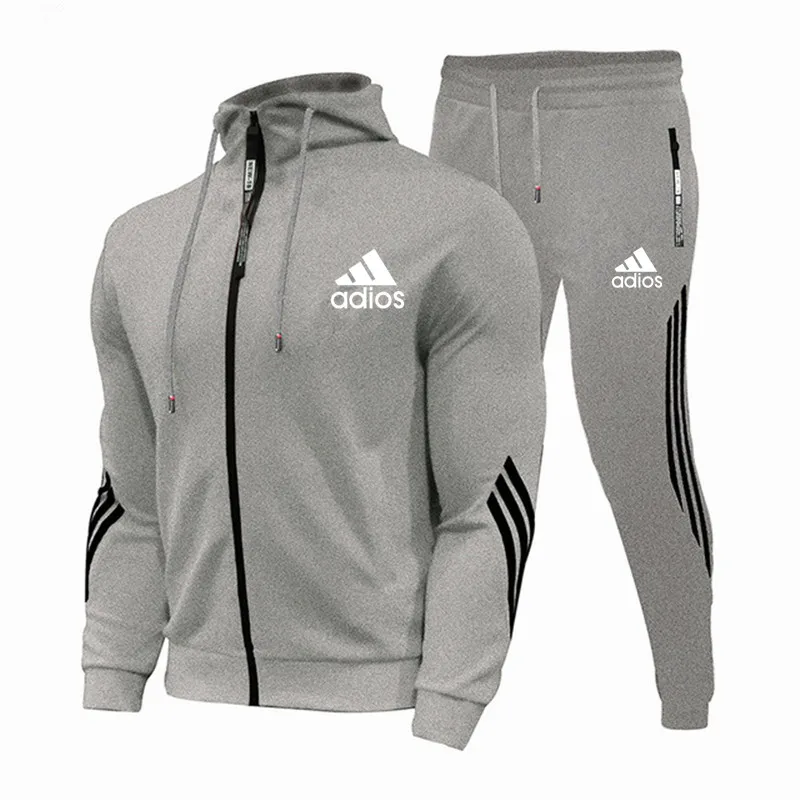 New Men's Spring Autumn Sets Zipper Hoodie+pants Two Pieces Casual Tracksuit Male Sportswear Brand Clothing Sweat
New Men's Spring Autumn Sets Zipper Hoodie+pants Two Pieces Casual Tracksuit Male Sportswear Brand Clothing Sweat