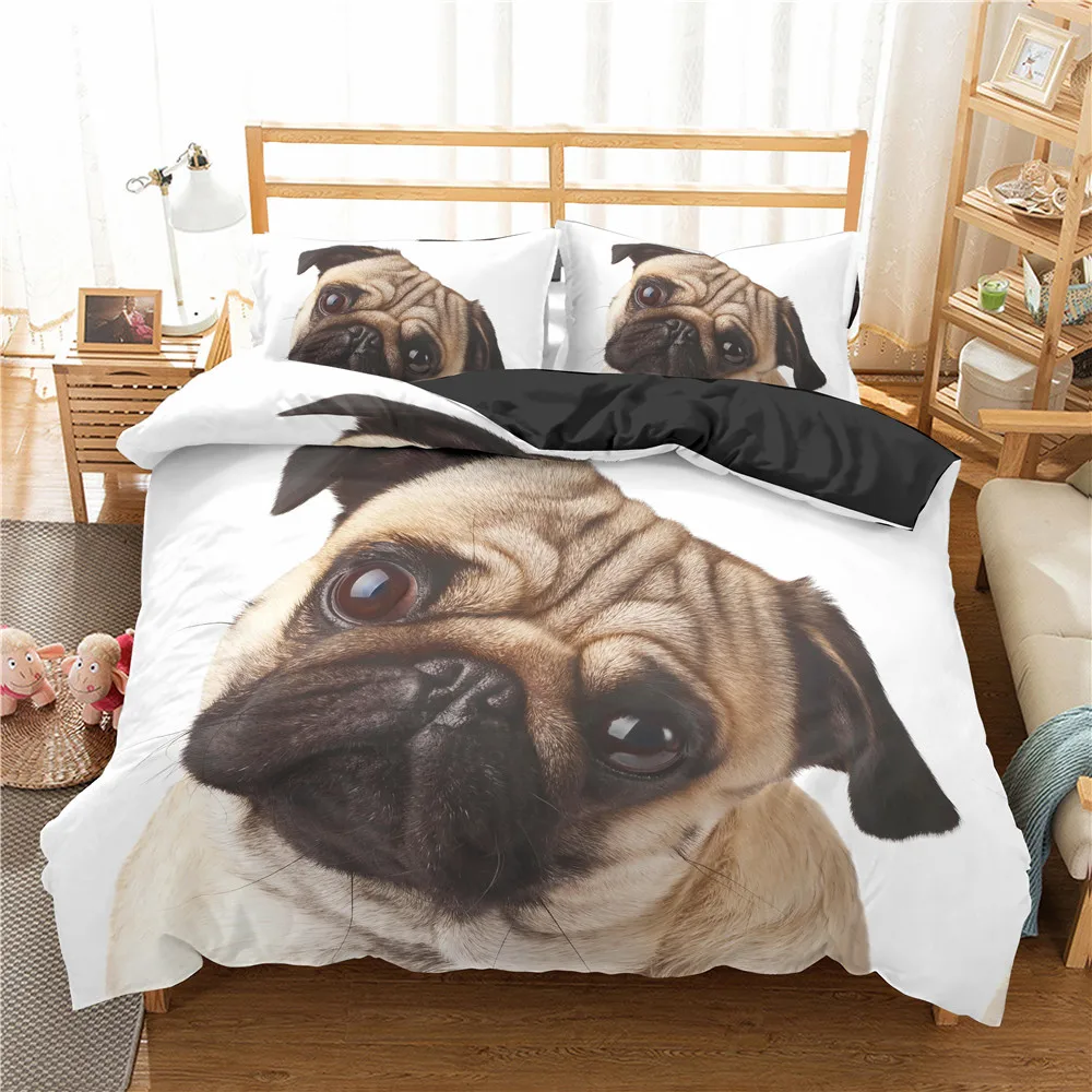 2021 3D Cute Dog Bedding Sets Pug Dog Bed Set Duvet Cover Set King Queen Size Comforter Bedding Set Bed Linen Bedclothes
2021 3D Cute Dog Bedding Sets Pug Dog Bed Set Duvet Cover Set King Queen Size Comforter Bedding Set Bed Linen Bedclothes