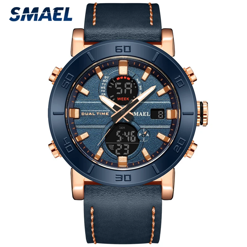 SMAEL Brand Sports Men's Watches New Military Waterproof Digital Quartz Wrist Watch Men LED Dual Display Multifunction Watch
SMAEL Brand Sports Men's Watches New Military Waterproof Digital Quartz Wrist Watch Men LED Dual Display Multifunction Watch