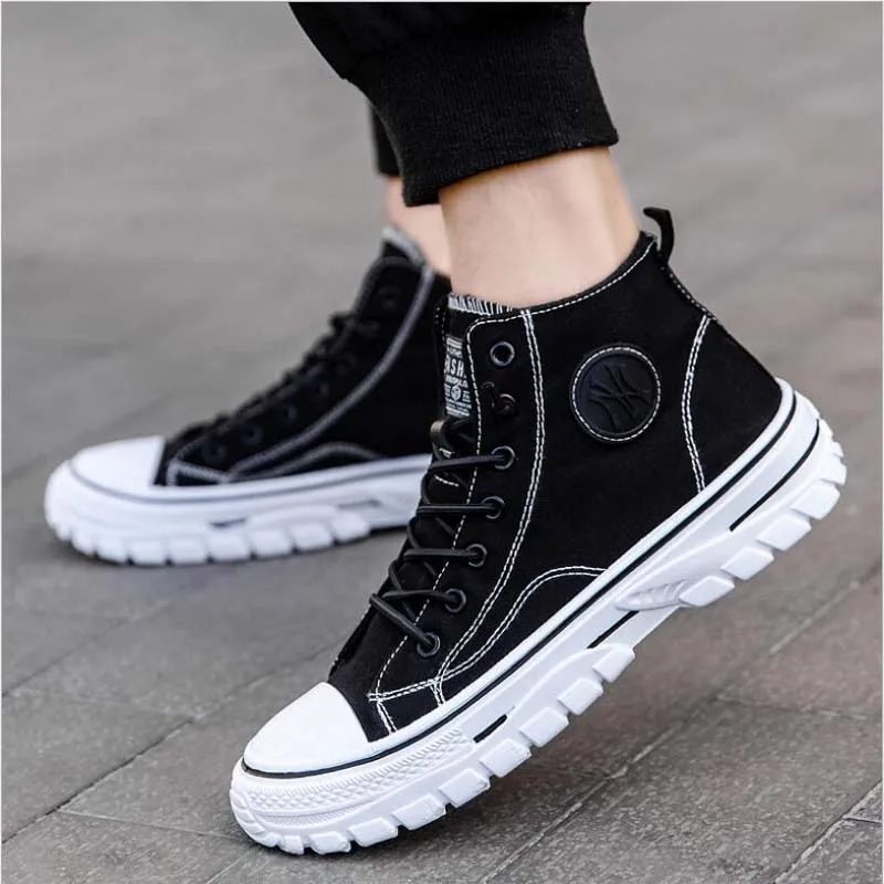 New Men's Canvas Shoes Male High Top Martin Boots British Style Authentic Gray Skateboarding Shoe Top Quality Men Work Sneakers
New Men's Canvas Shoes Male High Top Martin Boots British Style Authentic Gray Skateboarding Shoe Top Quality Men Work Sneakers