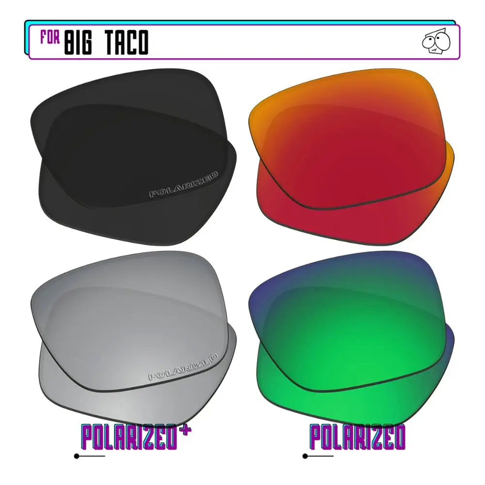 Сменные поляризованные линзы ezзаменим для солнцезащитных очков Oakley Big Taco-BkSrP Plus-RedGreenP
Сменные поляризованные линзы ezзаменим для солнцезащитных очков Oakley Big Taco-BkSrP Plus-RedGreenP