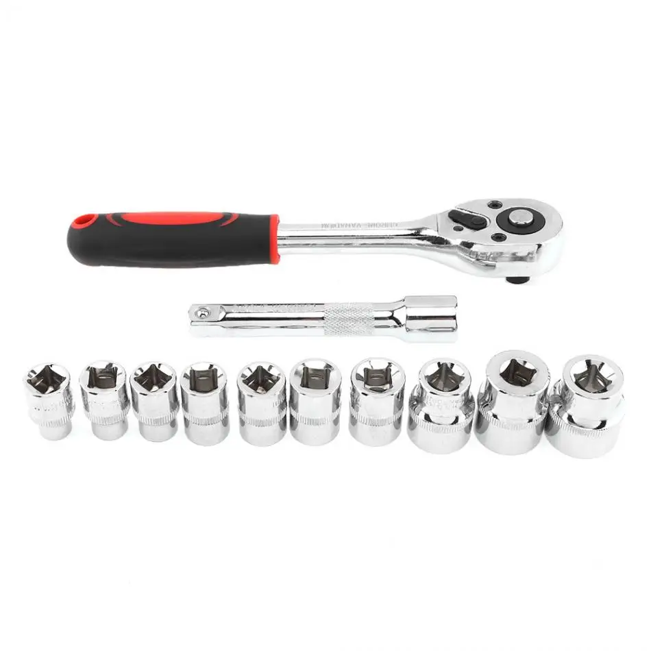 12pcs/lot Socket Wrench 1 / 2" Ratchet Wrench Set 125mm Connecting Rod 10-24mm Sockets Hand Tools
12pcs/lot Socket Wrench 1 / 2" Ratchet Wrench Set 125mm Connecting Rod 10-24mm Sockets Hand Tools