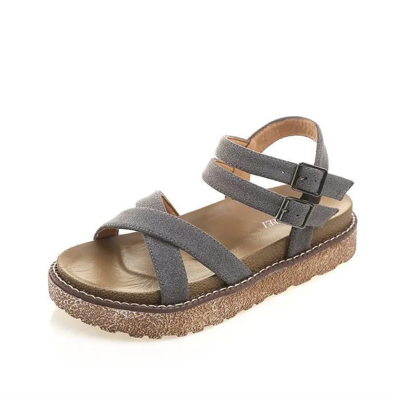 Rome Style Women Sandals with Round Toe Platform Women's Sandals Nubuck Buckle Comfortable Non Slip Design 2021 Summer Shoes
Rome Style Women Sandals with Round Toe Platform Women's Sandals Nubuck Buckle Comfortable Non Slip Design 2021 Summer Shoes