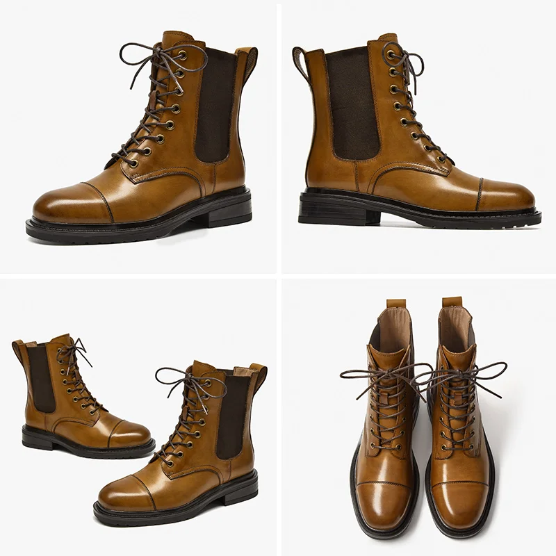 BeauToday Women Ankle Boots Genuine Cow Leather Square Toe Shoes Lace-Up Closure Elastic Fashion Ladies Boots Handmade 04040
BeauToday Women Ankle Boots Genuine Cow Leather Square Toe Shoes Lace-Up Closure Elastic Fashion Ladies Boots Handmade 04040