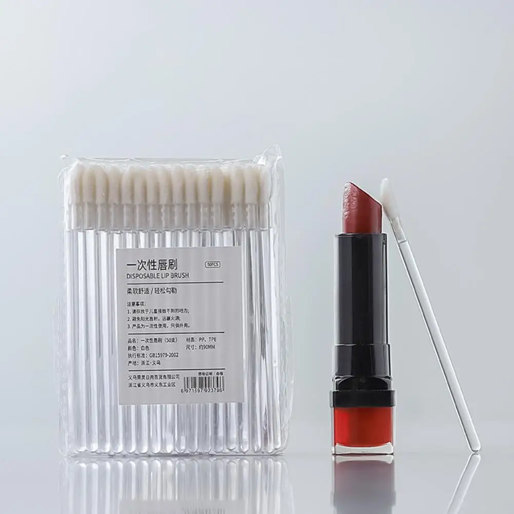 50Pcs/Bag Lip Brush Easy to Use Disposable TPE Rod Lip Brush Lipstick Brush for Beauty
50Pcs/Bag Lip Brush Easy to Use Disposable TPE Rod Lip Brush Lipstick Brush for Beauty