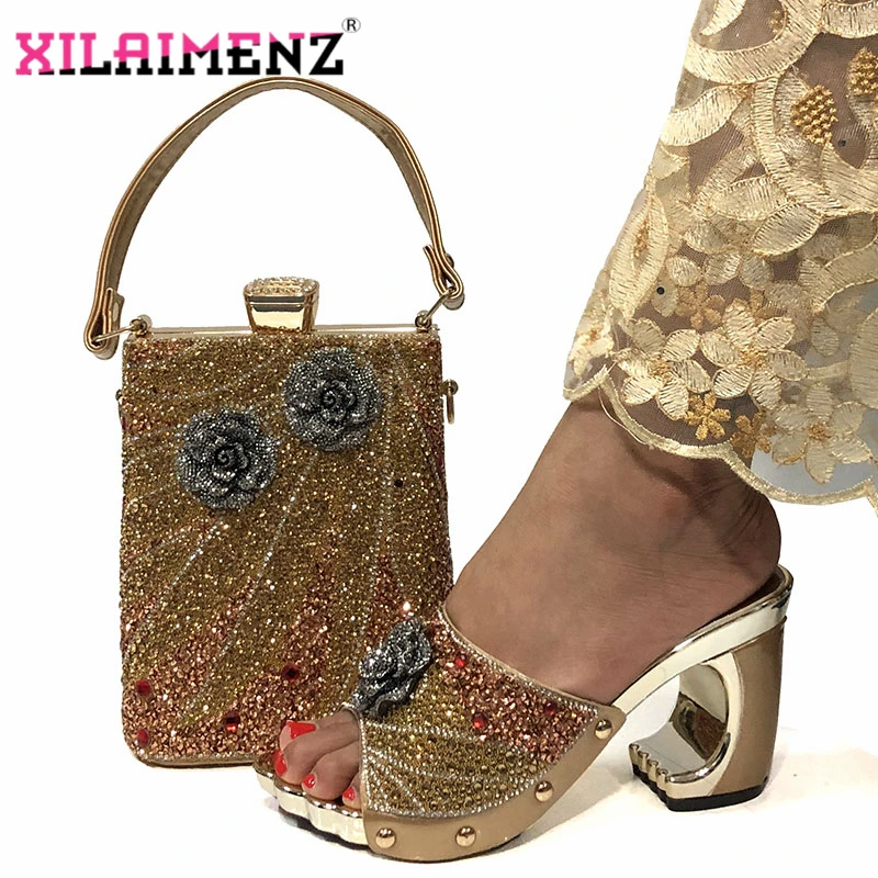 Golden Color New Arrivals Matching Lady Shoes and Bag Set In Heels Matching Women Shoes and Bag Set for Royal Wedding
Golden Color New Arrivals Matching Lady Shoes and Bag Set In Heels Matching Women Shoes and Bag Set for Royal Wedding