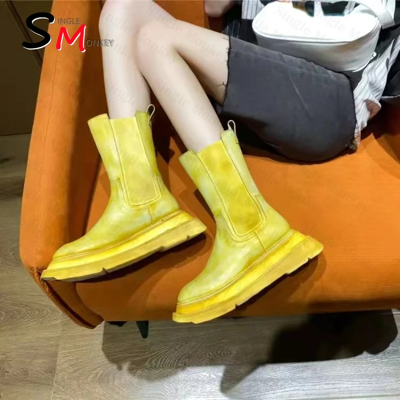 Женские мотоциклетные ботинки на плоской подошве, зимняя обувь Челси, дизайнерская модная обувь из искусственной кожи на платформе, гладиа...
Женские мотоциклетные ботинки на плоской подошве, зимняя обувь Челси, дизайнерская модная обувь из искусственной кожи на платформе, гладиа...