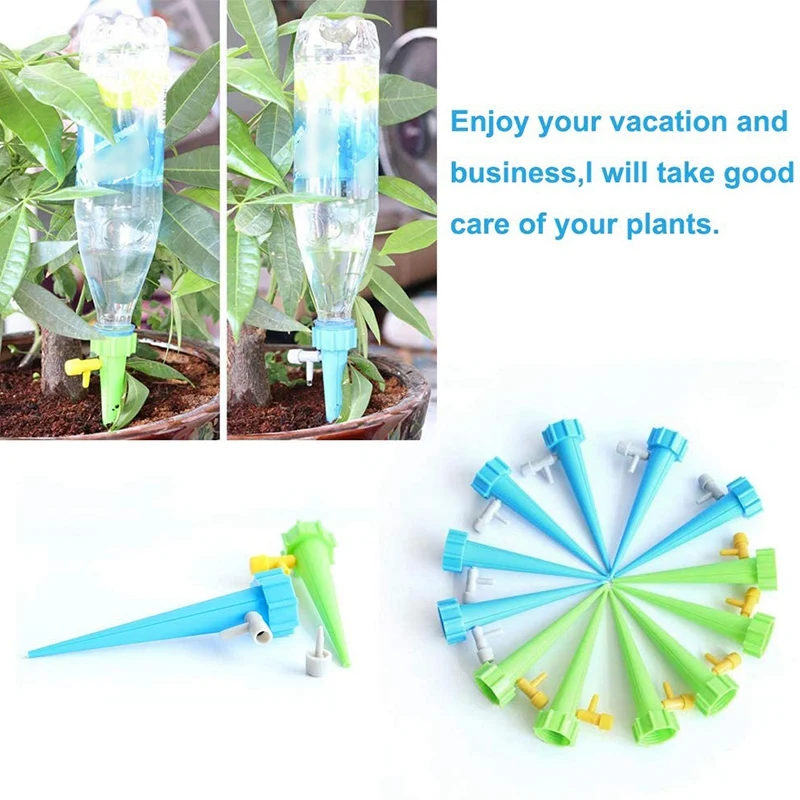 10 Pcs Plant Waterer Self Watering Spikes System Automatic Vacation Drip Irrigation Watering Devices with Control
10 Pcs Plant Waterer Self Watering Spikes System Automatic Vacation Drip Irrigation Watering Devices with Control