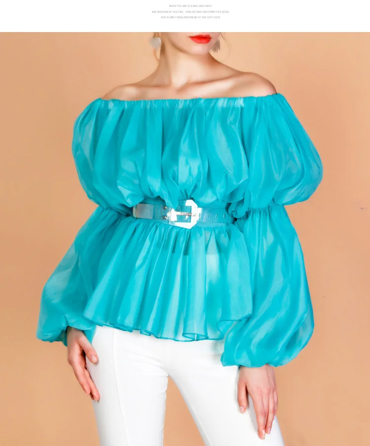Confused One-shoulder Blouse Spring and Summer Style Super Fairy Waist Waist Small Shirt Covering Belly Chiffon Shirt Women
Confused One-shoulder Blouse Spring and Summer Style Super Fairy Waist Waist Small Shirt Covering Belly Chiffon Shirt Women