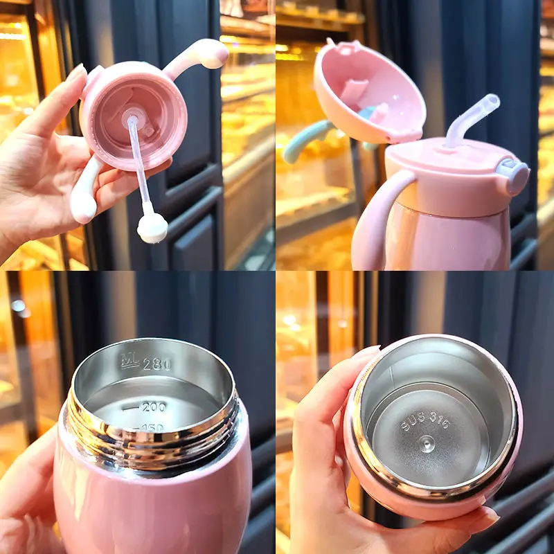 Lovely children's thermos cup with straw gravity ball baby small capacity kindergarten out scale anti falling learning drink cup
Lovely children's thermos cup with straw gravity ball baby small capacity kindergarten out scale anti falling learning drink cup