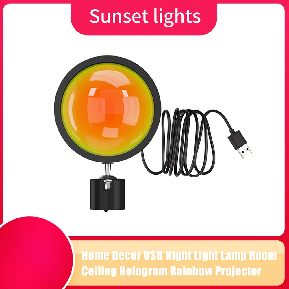 Light Projector Rainbow Sunset LED Night Lamp Wall Decoration USB Projection Light for Bedroom Living Room Coffee Store
Light Projector Rainbow Sunset LED Night Lamp Wall Decoration USB Projection Light for Bedroom Living Room Coffee Store