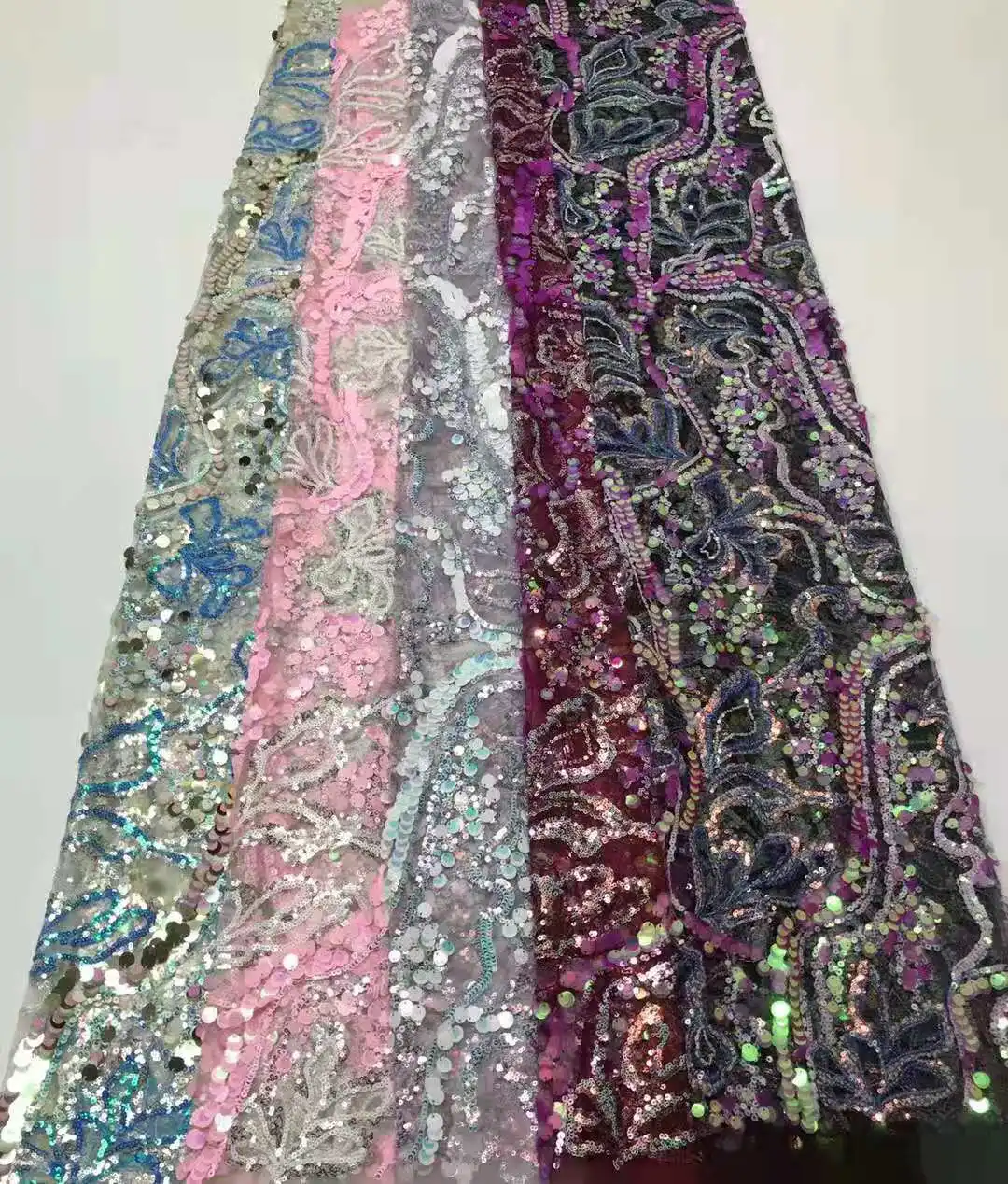 New African Lace Fabric Glitter Sequin Embroidery French Tulle Mesh DIY Design Sewing Wedding Dress Skirt 5 Yards Wholesale
New African Lace Fabric Glitter Sequin Embroidery French Tulle Mesh DIY Design Sewing Wedding Dress Skirt 5 Yards Wholesale