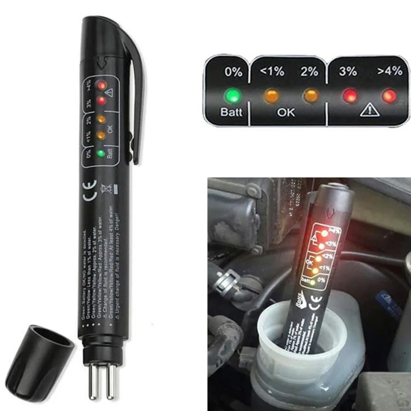 Brake Fluid Tester Tools 5 LED Car Vehicle Automotive Testing Fluid Car Brake Fluid Tester Pen Free Shipping Car Accessories
Brake Fluid Tester Tools 5 LED Car Vehicle Automotive Testing Fluid Car Brake Fluid Tester Pen Free Shipping Car Accessories