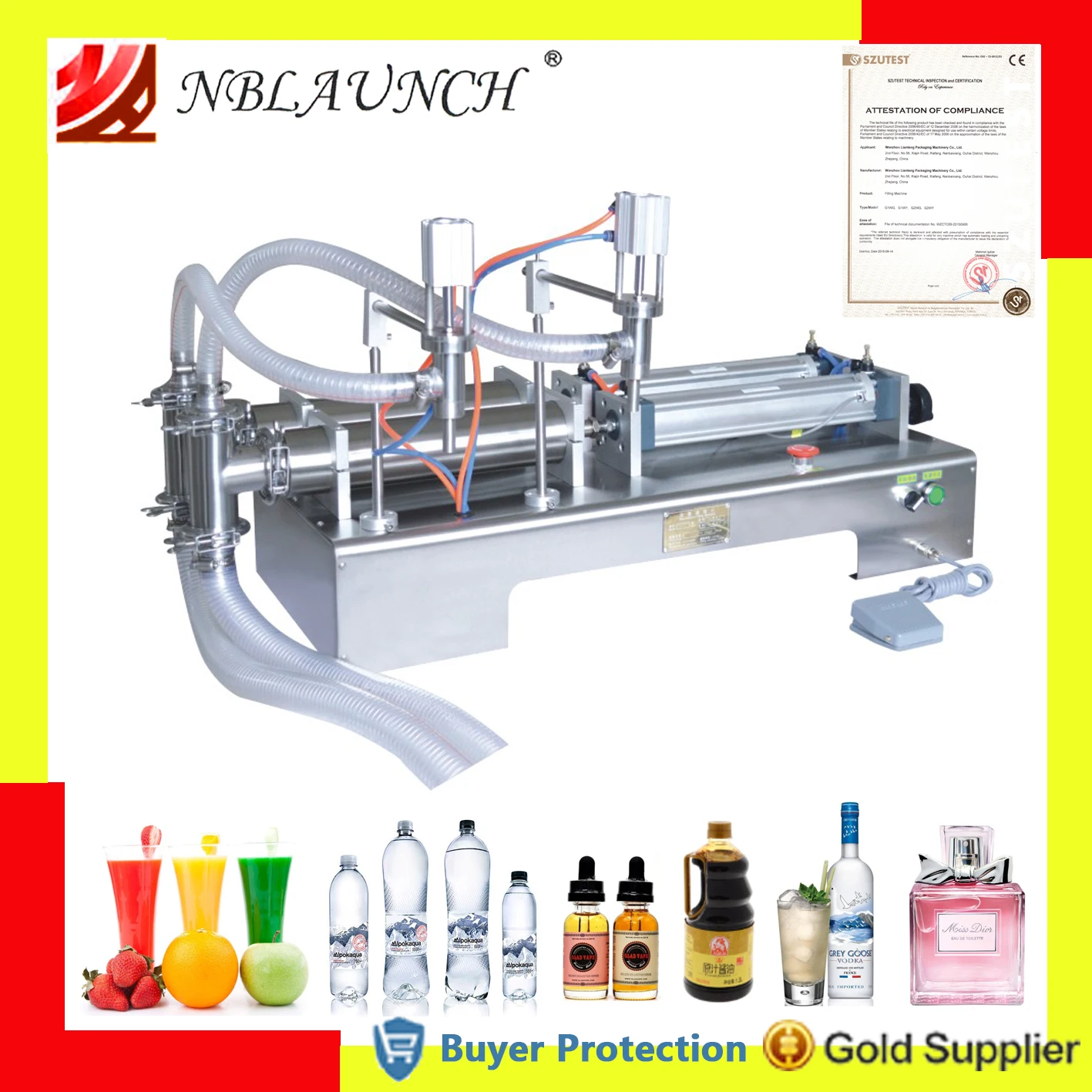 Liquid Filling Machine Pneumatic 316 Stainless Steel Double Heads Shampoo Water Oil Semi Auto Filler Food Safe Free Shipping
Liquid Filling Machine Pneumatic 316 Stainless Steel Double Heads Shampoo Water Oil Semi Auto Filler Food Safe Free Shipping