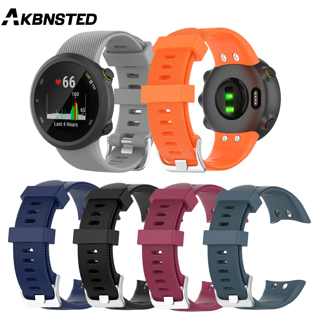 AKBNSTED Цветной силиконовый спортивный ремешок для часов Garmin Forerunner 45/Forerunner 45S умные часы умные Сменные аксессуары
AKBNSTED Цветной силиконовый спортивный ремешок для часов Garmin Forerunner 45/Forerunner 45S умные часы умные Сменные аксессуары