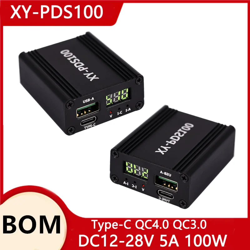

PDS100 QC4.0 QC3.0 Type-C DC12-28V 100W Step Down Mobile phone quick charger module for Huawei SCP/FCP Apple PD Qualcomm
